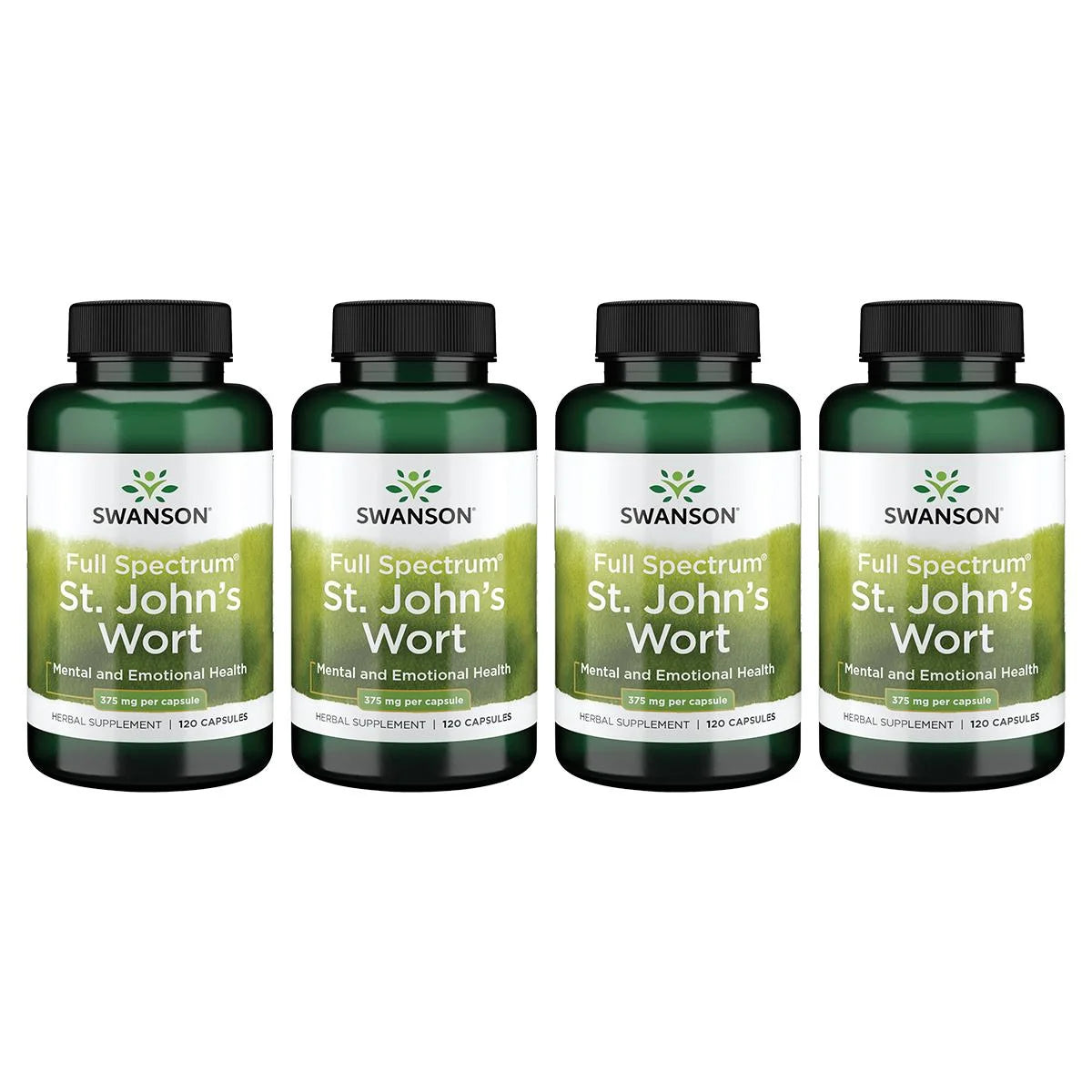 Full Spectrum St. John'S Wort 375 Mg 120 Vegan Caps 4 Pack