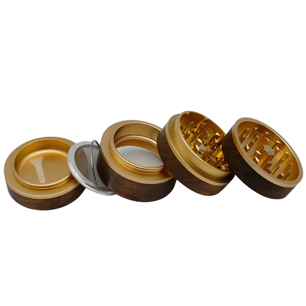 63Mm Herbal Tobacco Grinder Smoke Herb 4 Layer Walnut Head Aluminum Alloy Grinders Spice Mill Cigarette Accessories