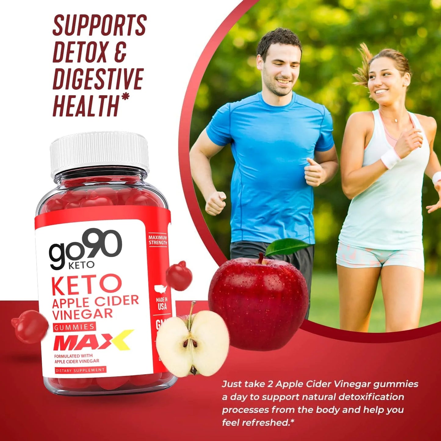 (1 Pack) Keto ACV Gummies - Supplement for Weight Loss - Energy & Focus Boosting Dietary Supplements for Weight Management & Metabolism - Fat Burn - 60 Gummies