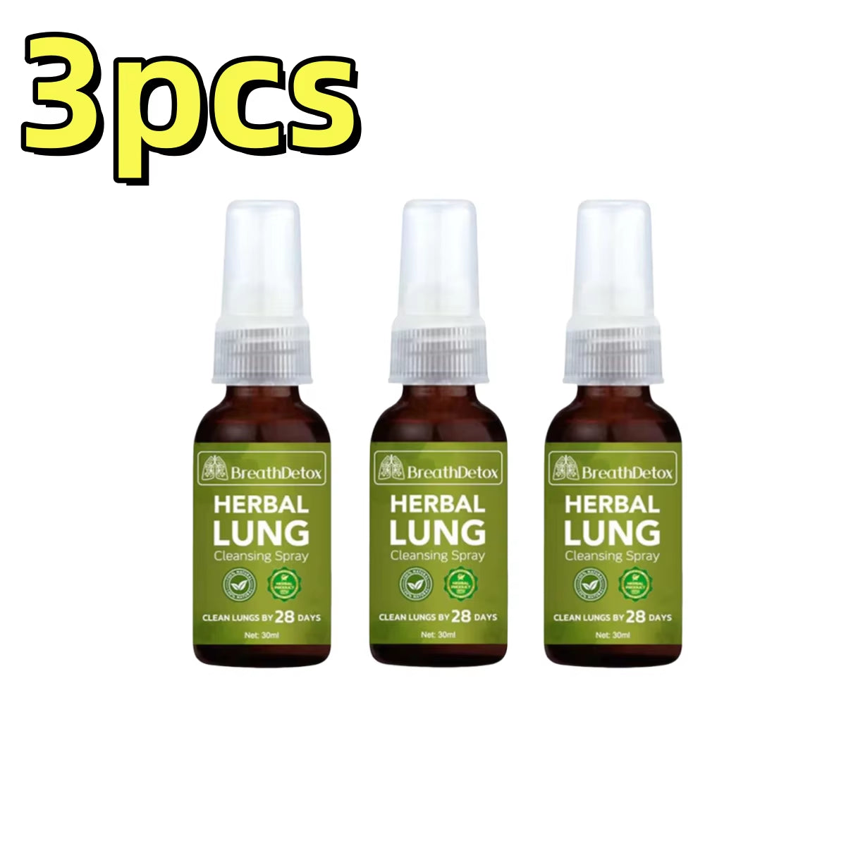 1-10Pcs Herbal Lung Cleansing Spray Smokers Clear Nasal Mist anti Snoring Congestion Relieves Clear Dry Throat Breath Spray