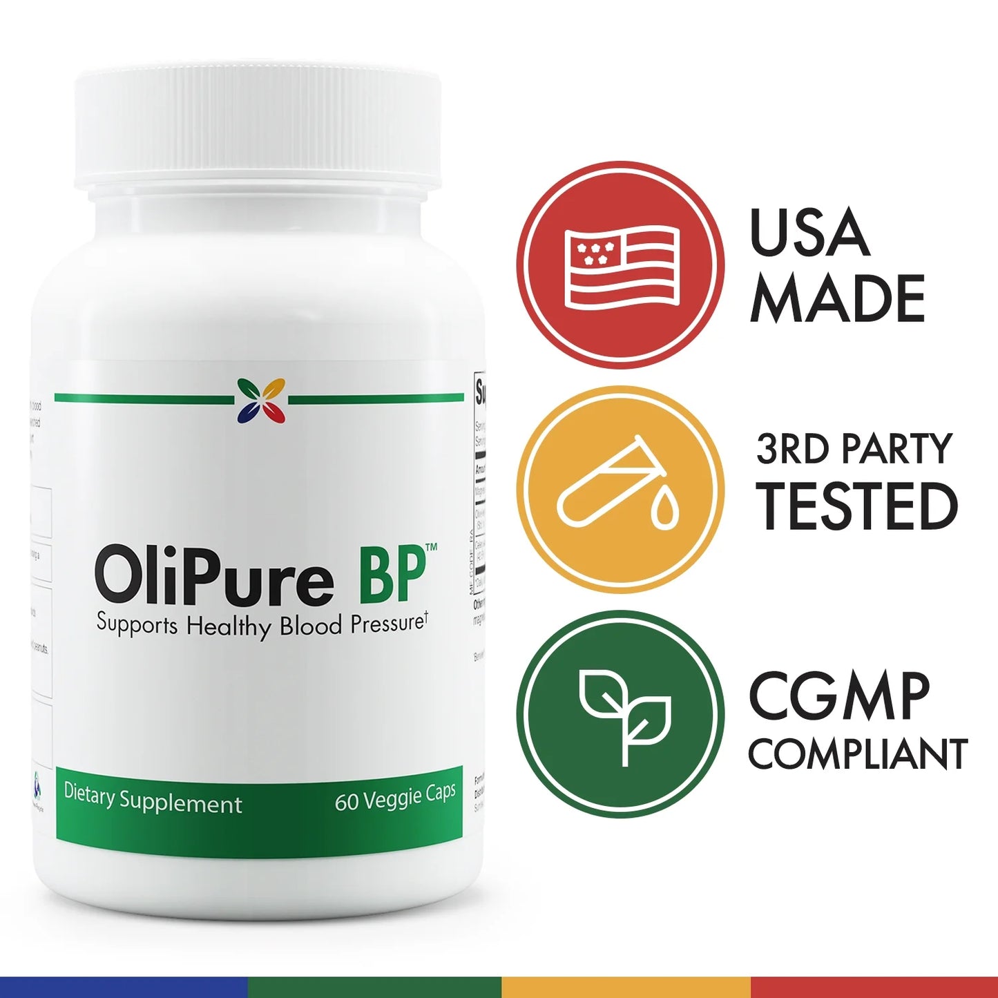- Olipure BP Blood Pressure Support - Olive Leaf Extract with Celery & Magnesium - Blood Circulation, Blood Vessels & Blood Flow Supplement - 60 Vcaps