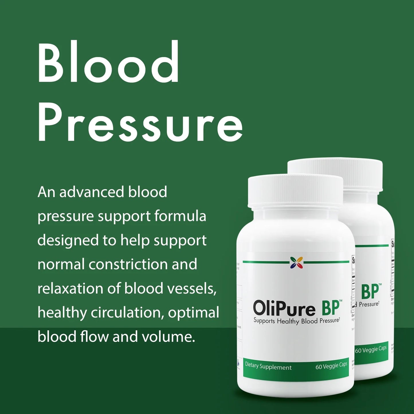 - Olipure BP Blood Pressure Support - Olive Leaf Extract with Celery & Magnesium - Blood Circulation, Blood Vessels & Blood Flow Supplement - 60 Vcaps