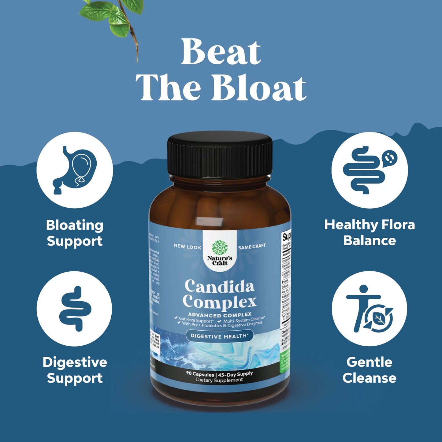 Digestion Supplement Capsules with Probiotics & Oregano Leaf Extract