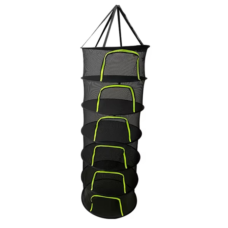 2-8 Layers Drying Net for Herbs Fish Hanging Basket Folding Dry Rack Herb Vegetable Dryer Bag Mesh Flowers Buds Plants Organizer