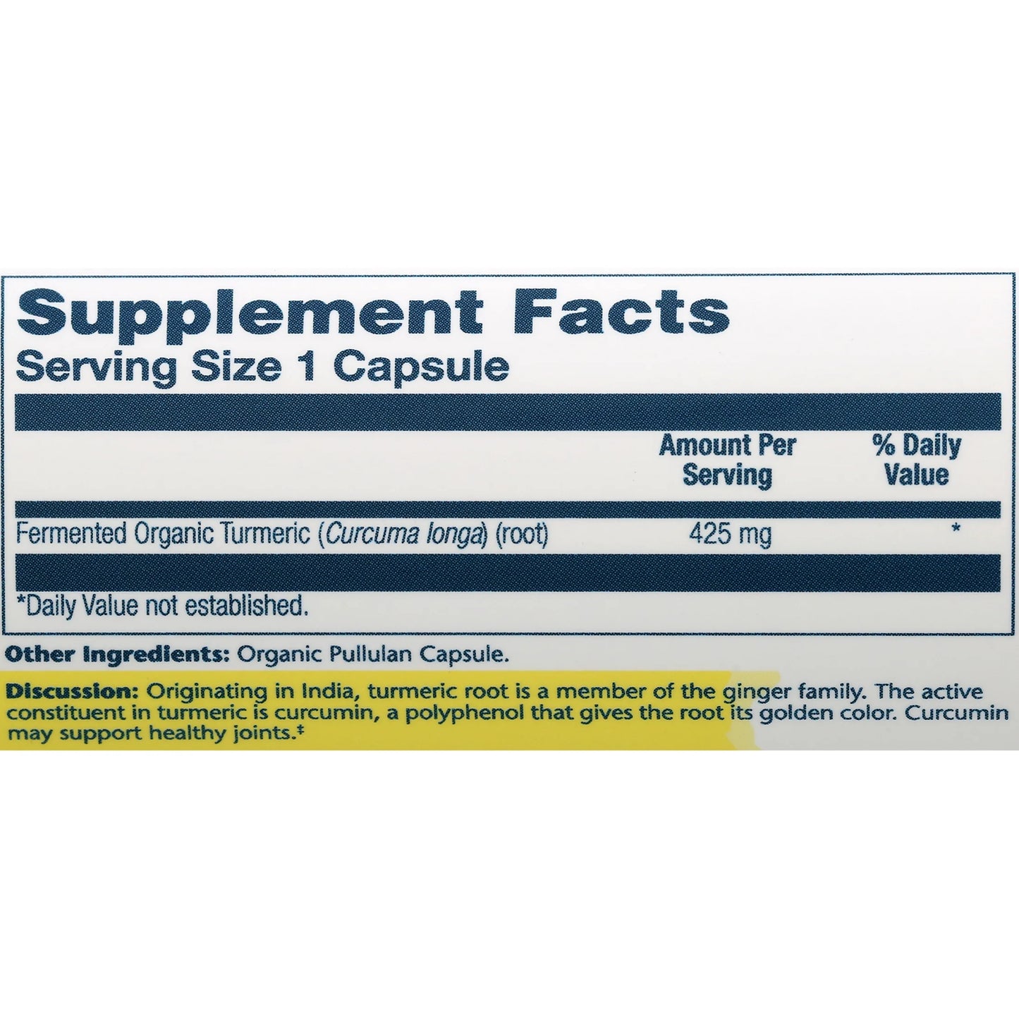 Fermented Turmeric Root 500Mg | 100 Vegcaps