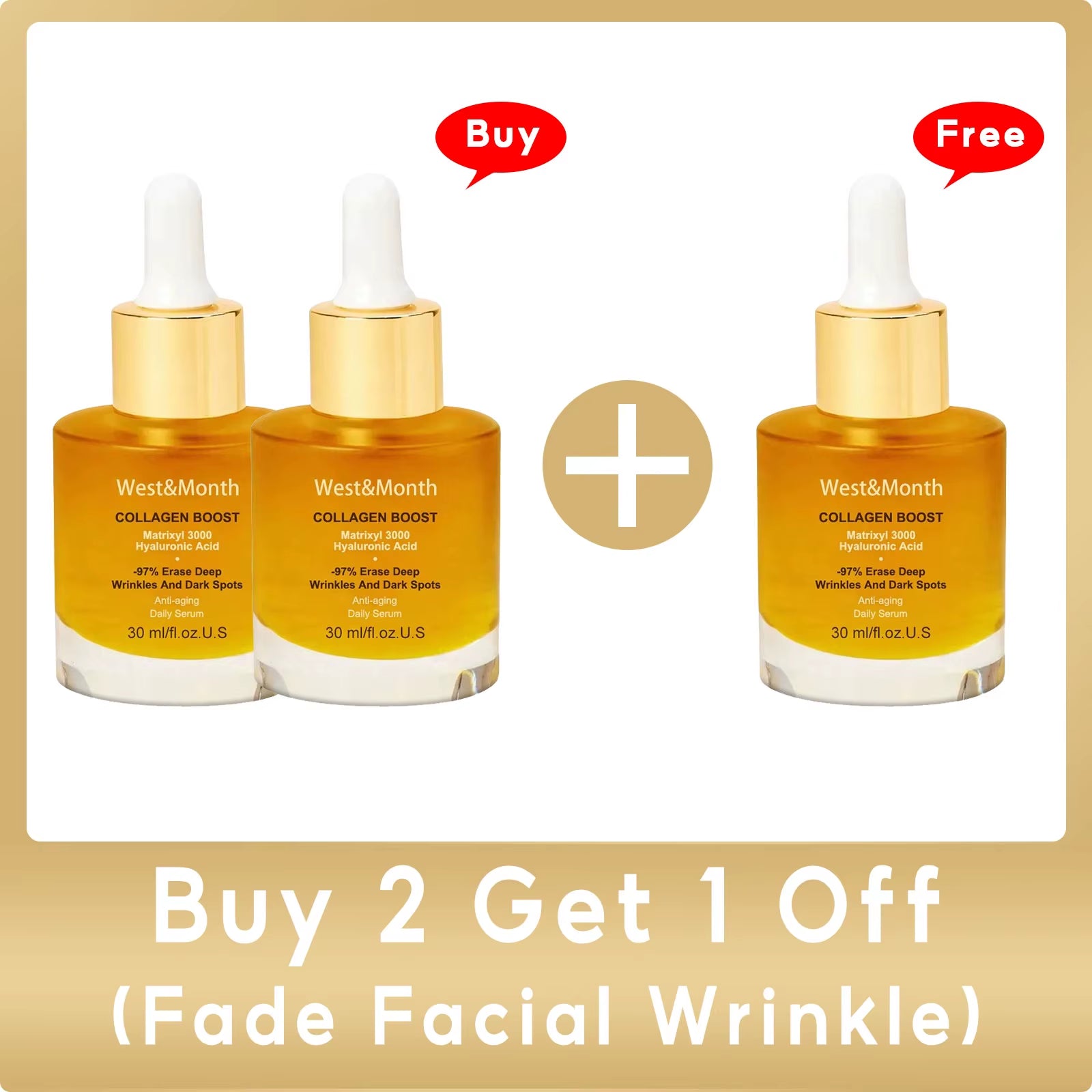 Collagen anti Wrinkle Serum Lifting Firming Fade Fine Lines Pore Shrink Remove Da-Rk Sp-Ot Melanin W-Hitening Anti-Aging Essence