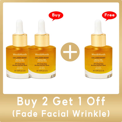 Collagen anti Wrinkle Serum Lifting Firming Fade Fine Lines Pore Shrink Remove Da-Rk Sp-Ot Melanin W-Hitening Anti-Aging Essence