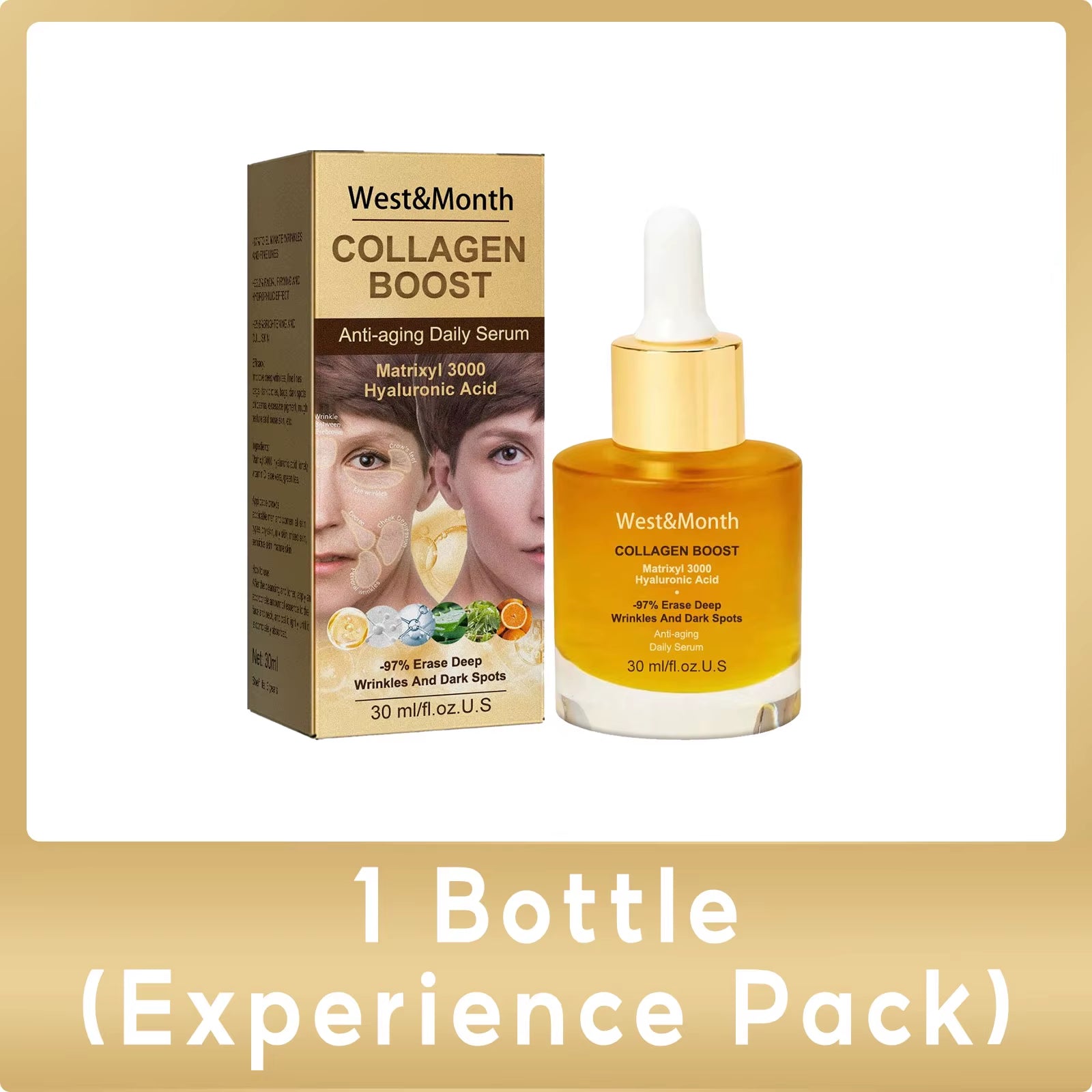 Collagen anti Wrinkle Serum Lifting Firming Fade Fine Lines Pore Shrink Remove Da-Rk Sp-Ot Melanin W-Hitening Anti-Aging Essence