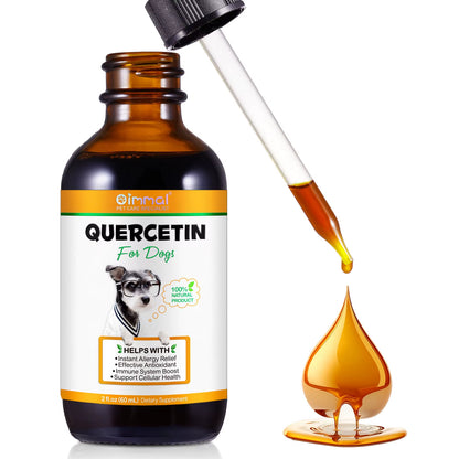 Quercetin for Dogs Help with Instant Allergy Relief Effect Antioxidant Immune System Boost Support Cellular Health Bacon Flavor