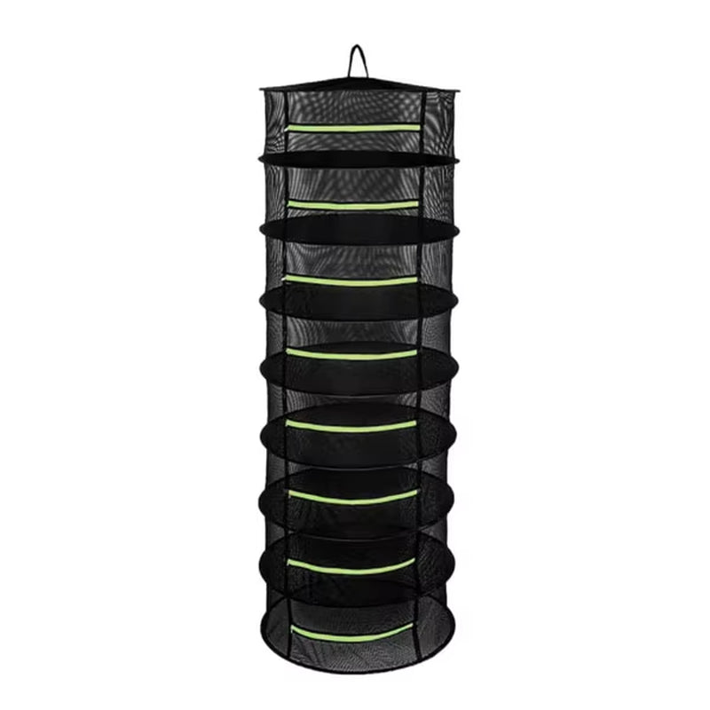 2-8 Layers Drying Net for Herbs Fish Hanging Basket Folding Dry Rack Herb Vegetable Dryer Bag Mesh Flowers Buds Plants Organizer