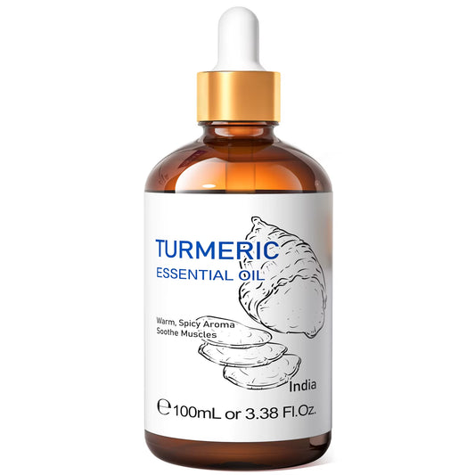 100ML Turmeric Essential Oils, 100% Pure Herbal Plant Oil for Candle, Health Promotion, Diffuser and Humidifier, Relax