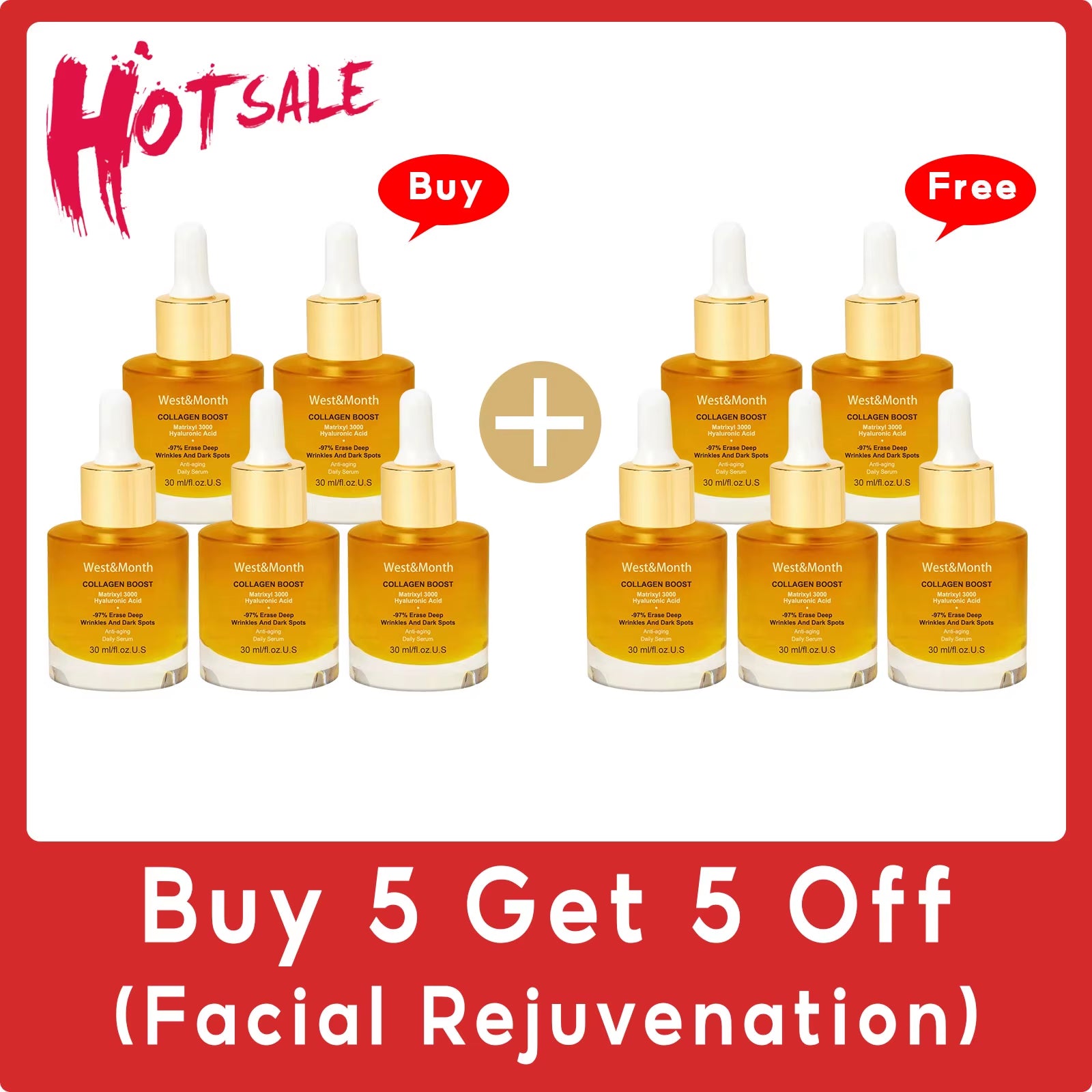 Collagen anti Wrinkle Serum Lifting Firming Fade Fine Lines Pore Shrink Remove Da-Rk Sp-Ot Melanin W-Hitening Anti-Aging Essence