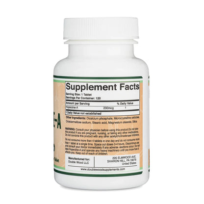 Huperzine a 200Mcg (Third Party Tested) Made in the USA, 120 Tablets by  (L-Huperzine A)