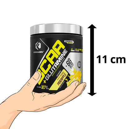 Bcaa Powder + Glutamine - Bcaa Amino Acids with Electrolytes Keto Friendly and Essential Amino Acids Supplements | Post Workout Recovery Drink (PINEAPPLE)