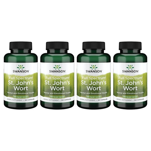 Full Spectrum St. John'S Wort 375 Mg 120 Vegan Caps 4 Pack