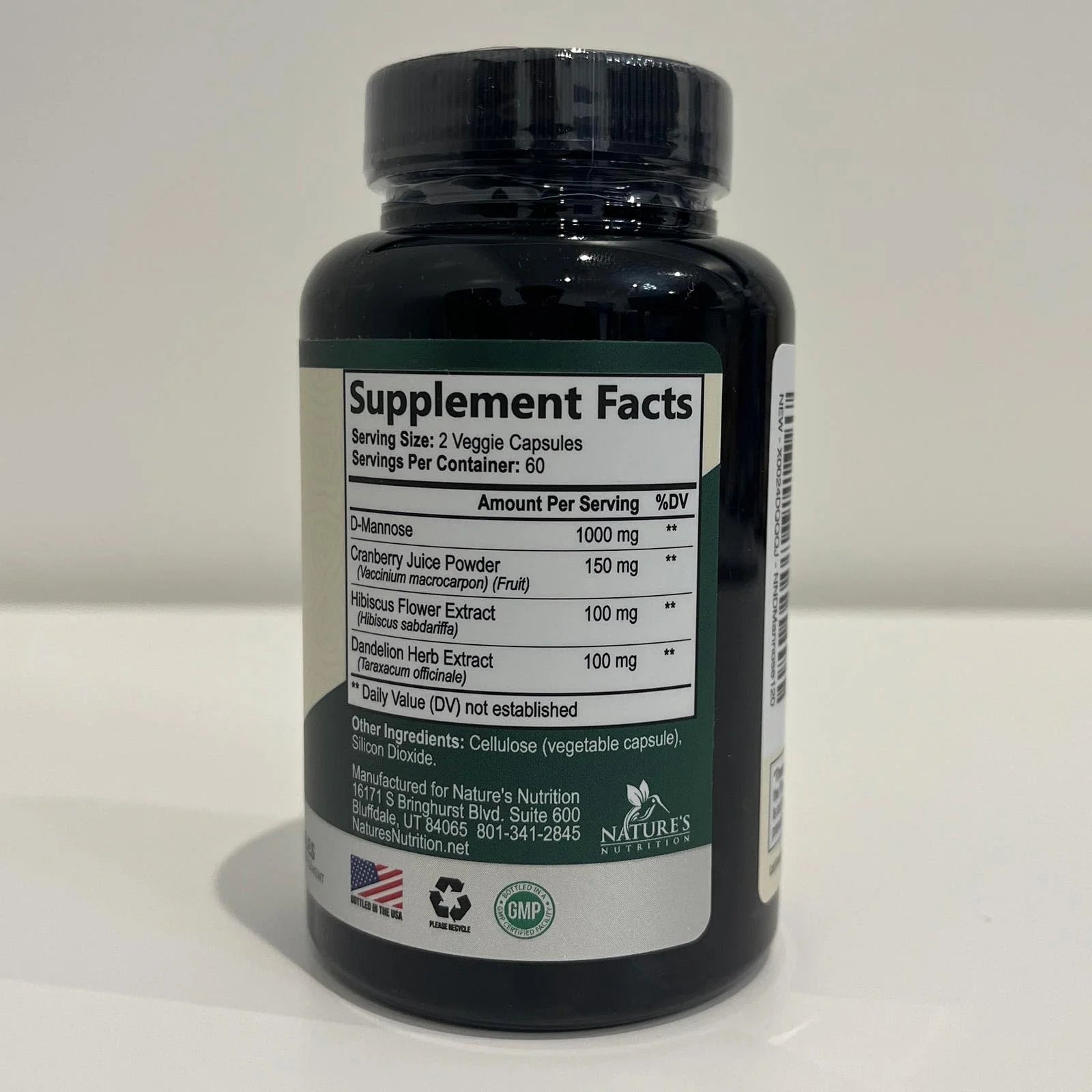 Dmannose Pills with Cranberry 1350Mg Advanced Formula - Effective Natural Bladder, Urinary Tract Health Support, Flush Impurities - D Mannose Supplements for Women & Men, Non-Gmo, Vegan - 120 Capsules