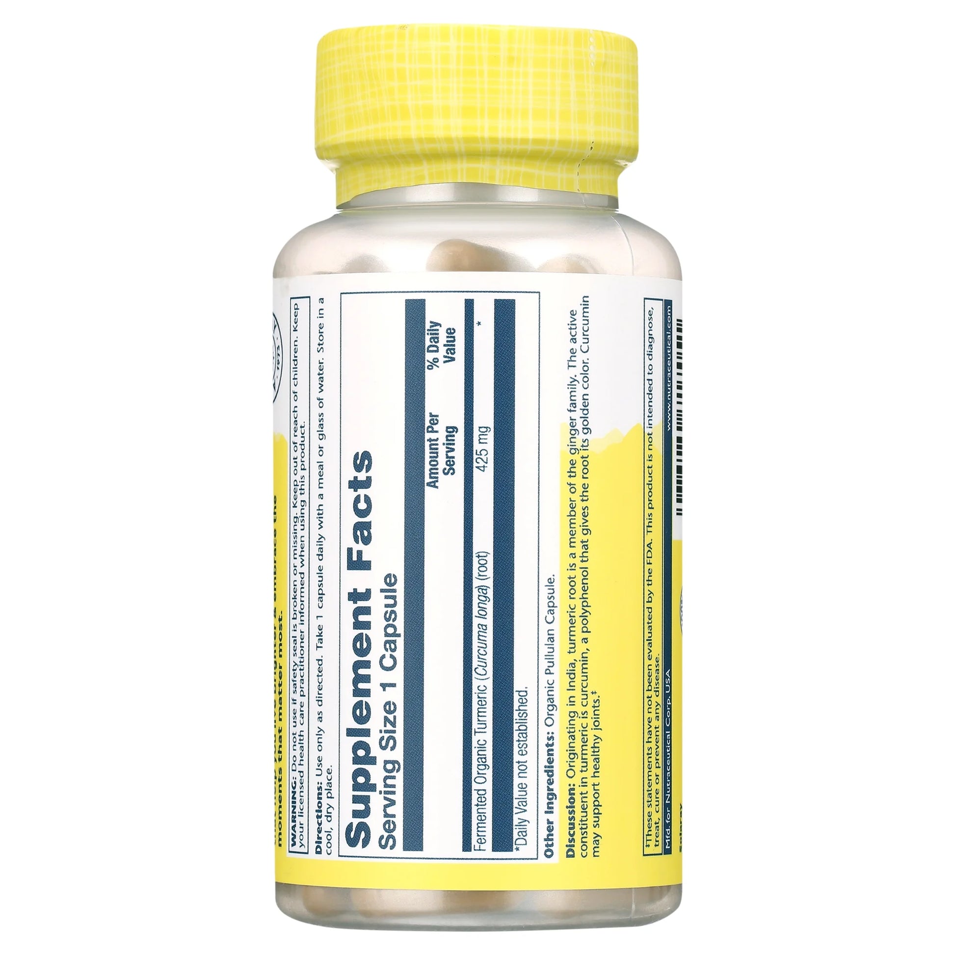 Fermented Turmeric Root 500Mg | 100 Vegcaps