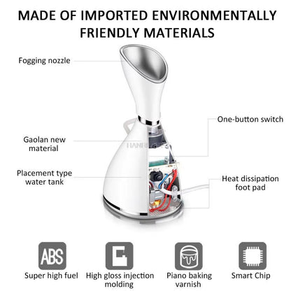 Face Steamer Vapour Ion Facial Steamer Skin Face Care Sprayer Humidifier Moisturizer Beauty Aroma Herbal Steaming Device