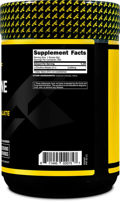 L-Citrulline Malate Powder, Unflavored Pre Workout Supplement, 500 Grams