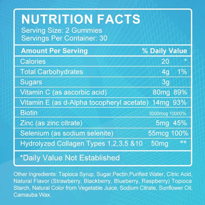 2 PACK Multi Collagen Gummies | 5 Types of Food Source Collagen Supplements - Promotes Healthy Hair, Skin, Nail | 120 Gummies