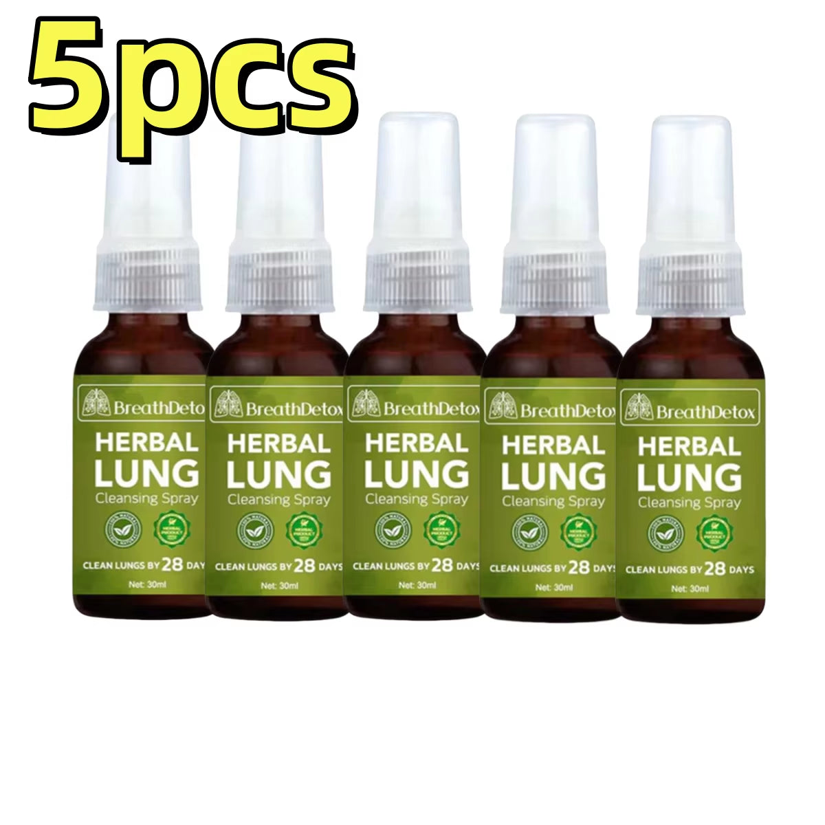 1-10Pcs Herbal Lung Cleansing Spray Smokers Clear Nasal Mist anti Snoring Congestion Relieves Clear Dry Throat Breath Spray