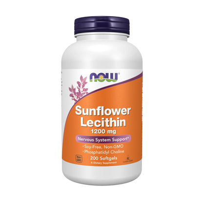 Supplements, Sunflower Lecithin 1200 Mg with Phosphatidyl Choline, 200 Softgels