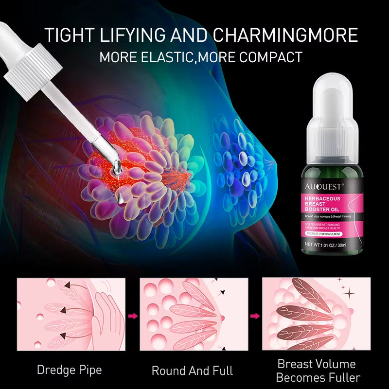 Breast Oil Firming Lifting Body Care Chest Natural Plants Essentials Oils Breast Fast Growth for Women Skincare Products