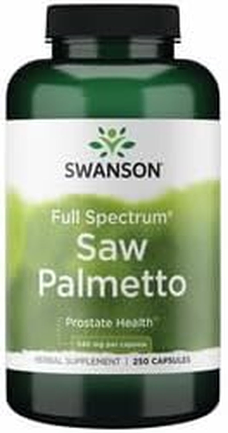 Saw Palmetto Herbal Supplement for Men Prostate Health Hair Supplement Urinary Health 540 Mg 250 Capsules