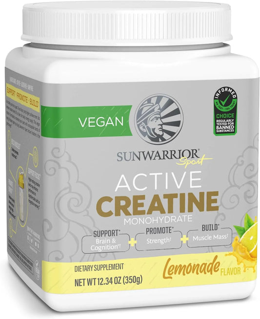 Creatine Monohydrate Powder Micronized Preworkout Recovery Supplement | Support Muscle Building Strength Training Cognition | Vegan & Keto Friendly, Easily Mixes (50 Servings) Lemonade