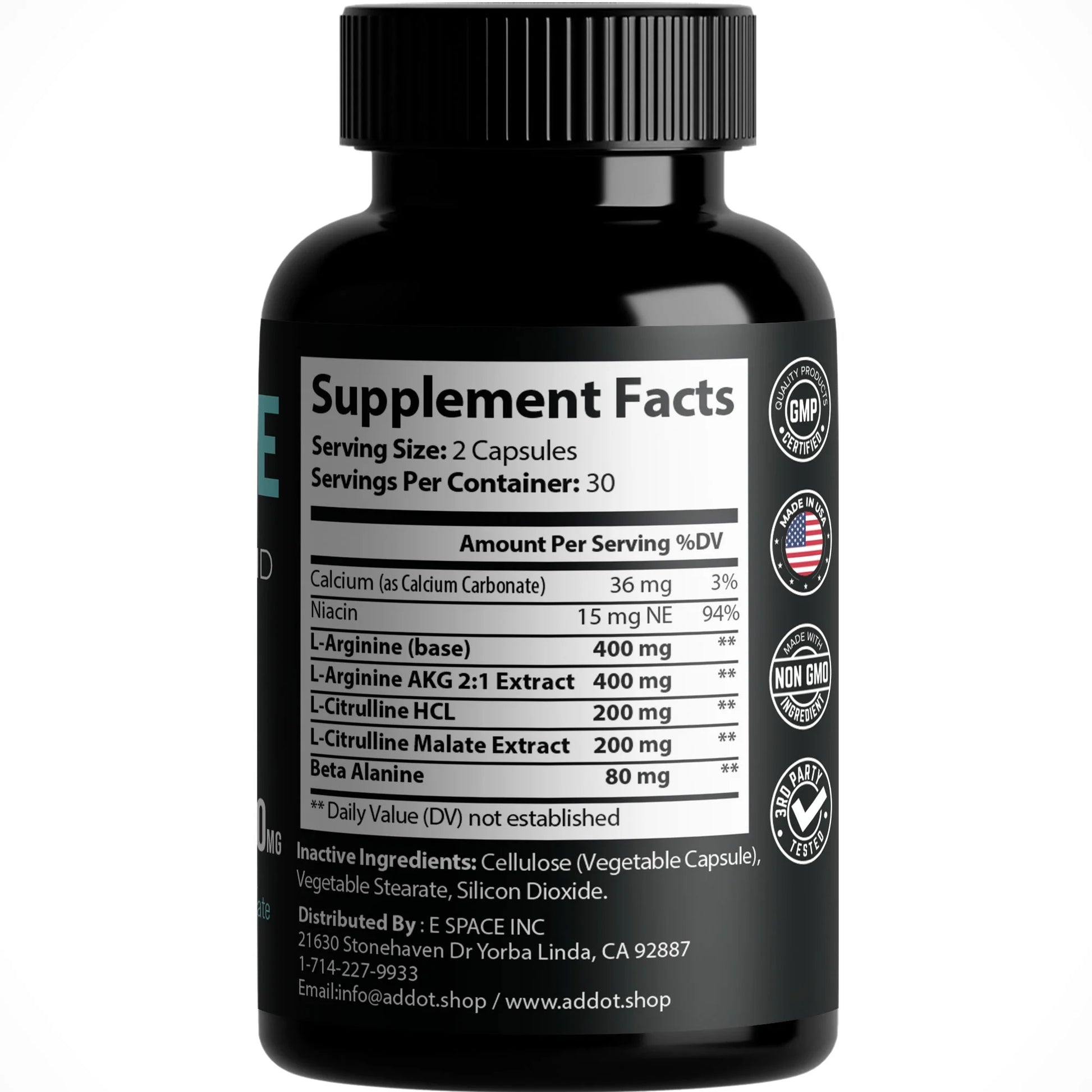 Amino Acid Supplements, L-Arginine, L-Arginine AKG, L-Citrulline HCL, Beta-Alanine for Muscle Growth, 60 Count