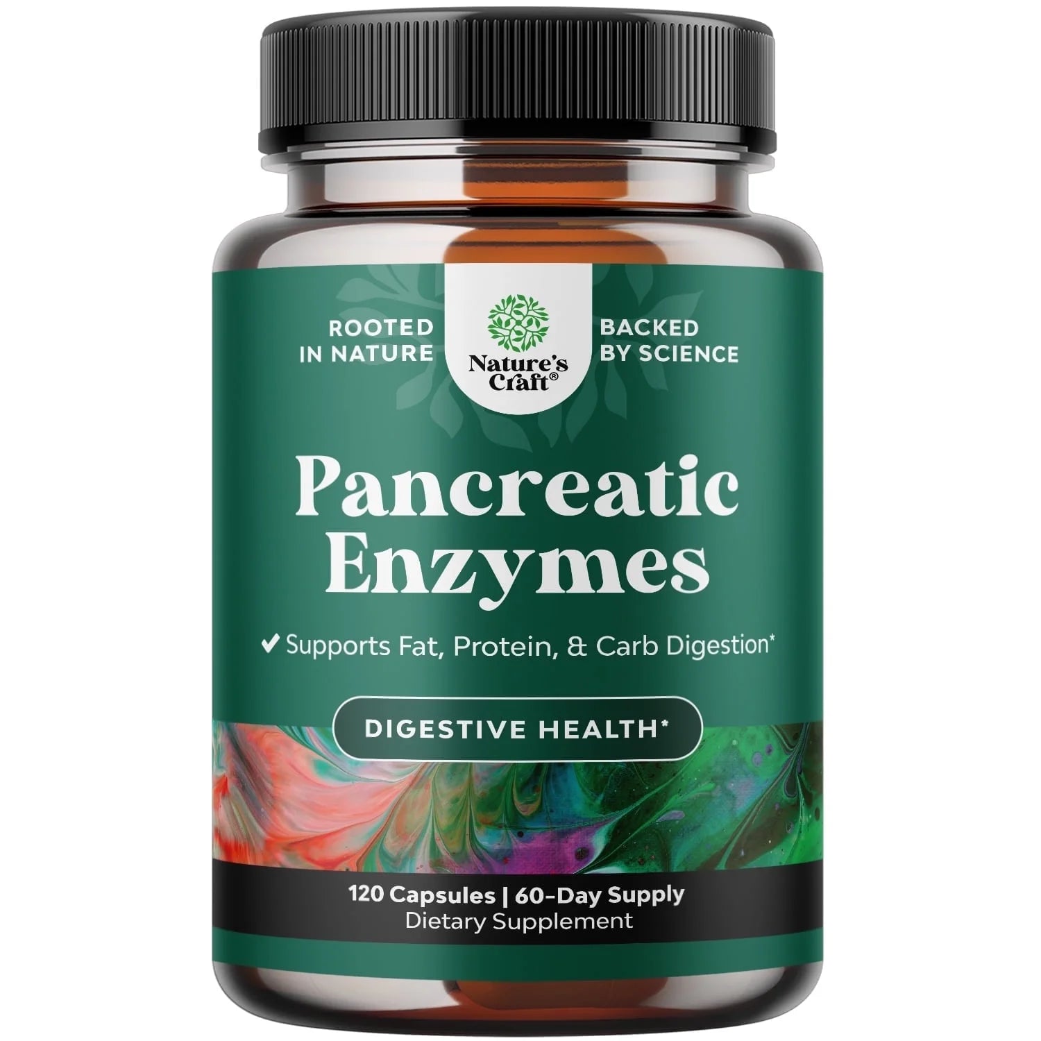 Pancreatin Digestive Enzymes for Digestive Health - Pancreatic Enzymes for Humans with Fat Carb and Protein Digestive Enzymes for Women and Men - Protease Amylase & Lipase Enzymes for Digestion