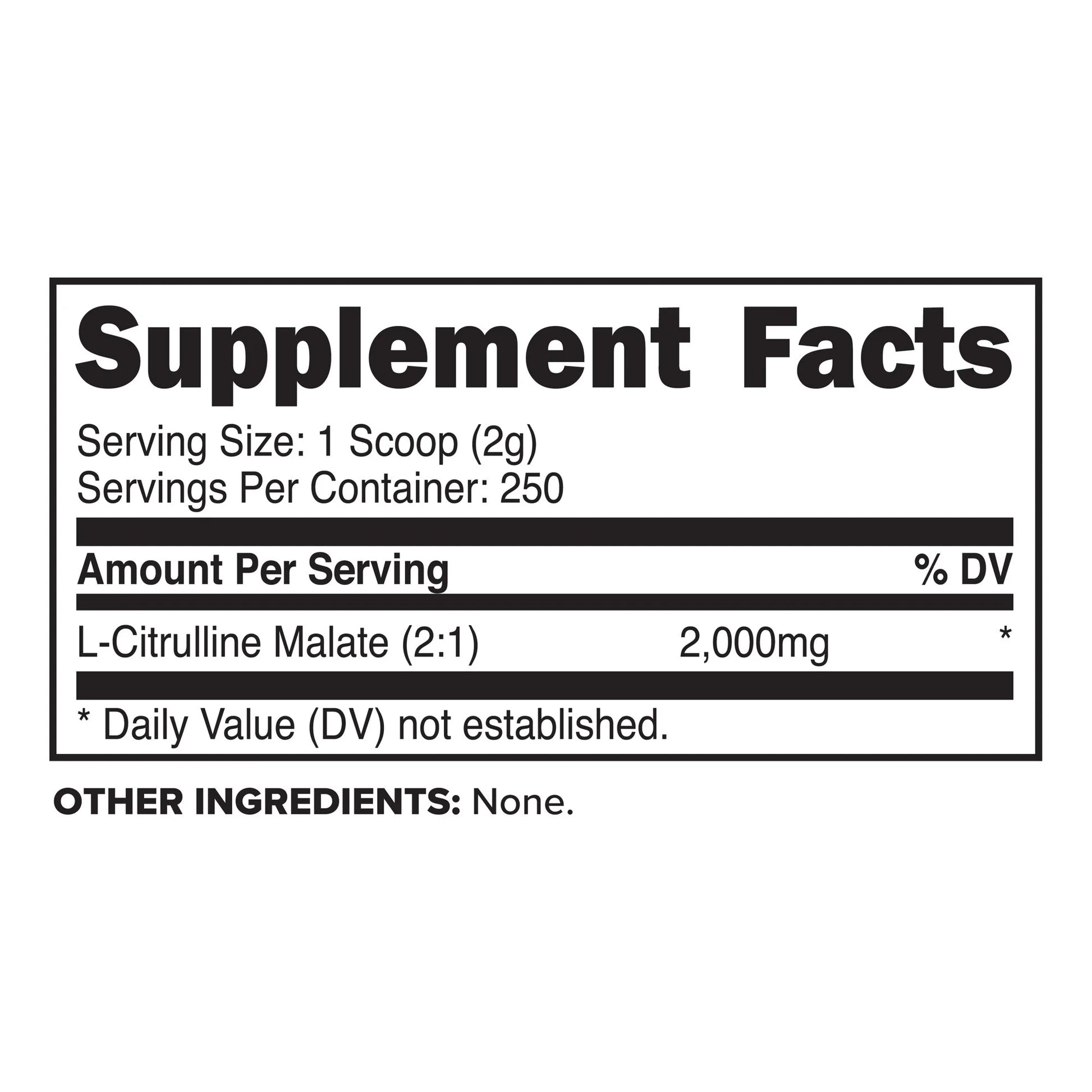 L-Citrulline Malate Powder, Unflavored Pre Workout Supplement, 500 Grams