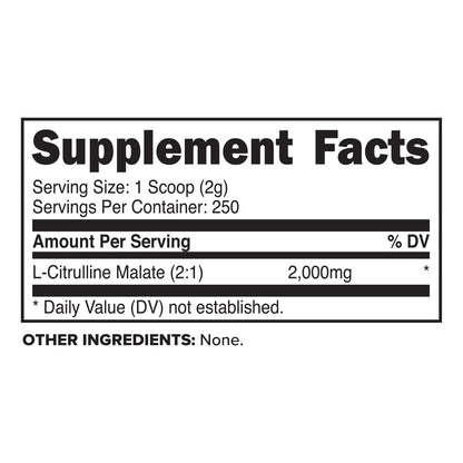 L-Citrulline Malate Powder, Unflavored Pre Workout Supplement, 500 Grams