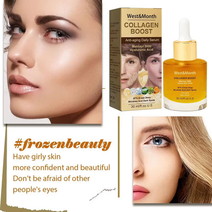 Collagen anti Wrinkle Serum Lifting Firming Fade Fine Lines Pore Shrink Remove Da-Rk Sp-Ot Melanin W-Hitening Anti-Aging Essence