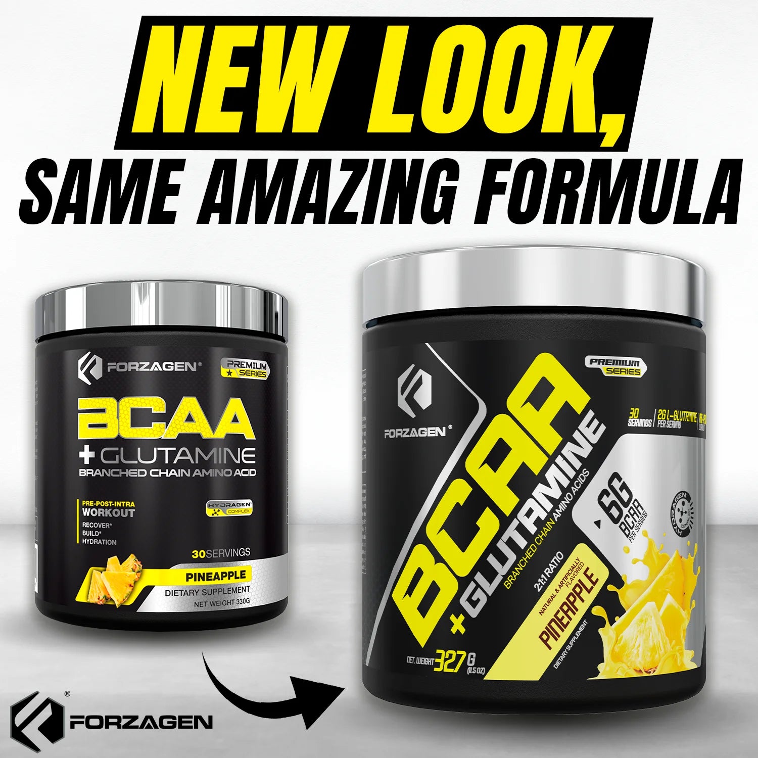 Bcaa Powder + Glutamine - Bcaa Amino Acids with Electrolytes Keto Friendly and Essential Amino Acids Supplements | Post Workout Recovery Drink (PINEAPPLE)