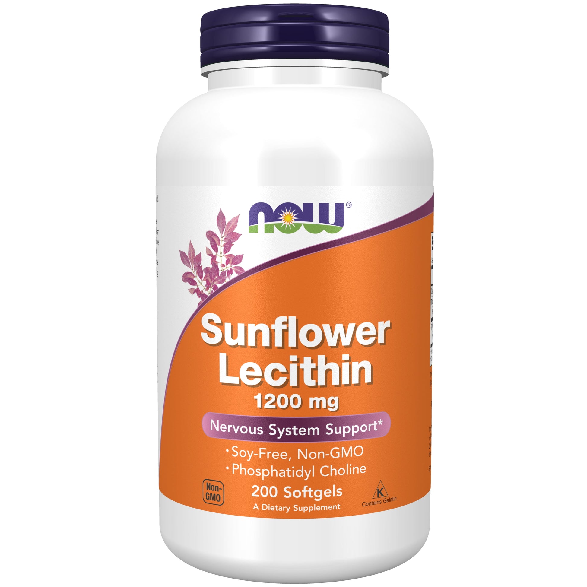 Supplements, Sunflower Lecithin 1200 Mg with Phosphatidyl Choline, 200 Softgels