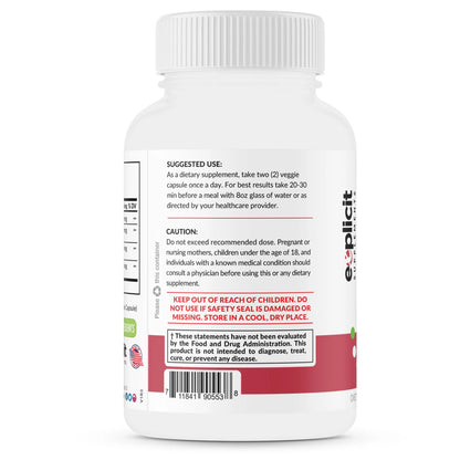 D-Mannose Capsules - Urinary Tract Cleanse & UTI Support - Fast Acting Digestive Cleanser - 1000Mg per Serving -  - 60 Capsules