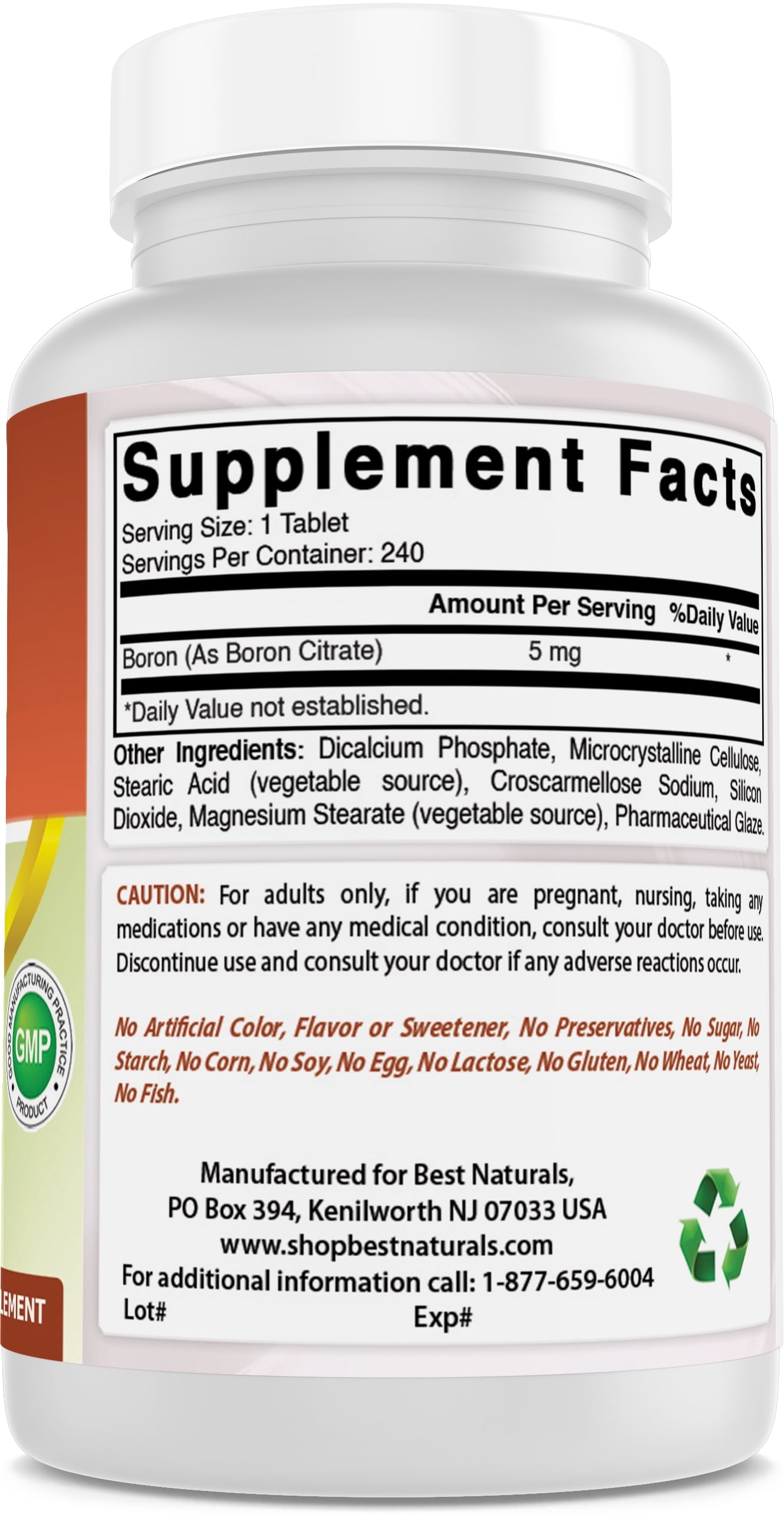 3 Pack  Boron 5 Mg 240 Tablets | Boron Supplements Support Healthy Hormonal Balance and Bone Strength