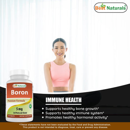 3 Pack  Boron 5 Mg 240 Tablets | Boron Supplements Support Healthy Hormonal Balance and Bone Strength