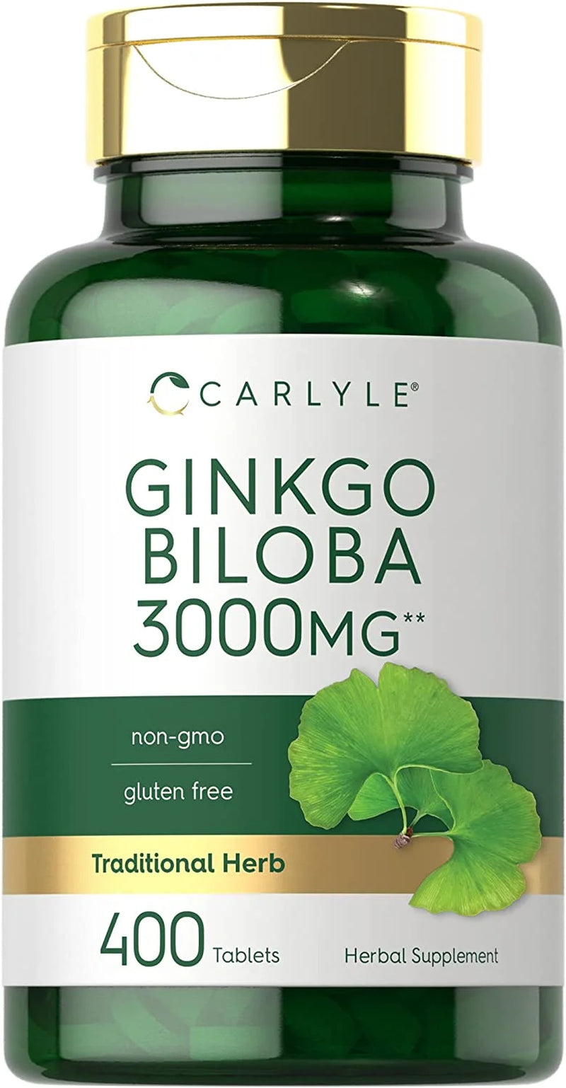 Ginkgo Biloba 3000Mg | 400 Tablets | Vegetarian Supplement for Men and Women | by