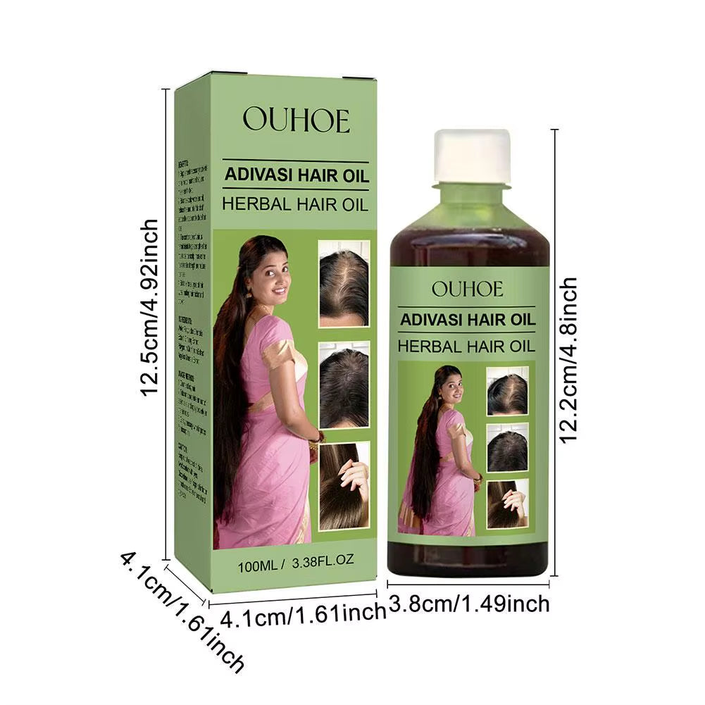 5PCS 100Ml Oil India Adivasi Herbal Hair Oil Rosemary Repair Damaged Hair Fast Repair Thicken Oils Products
