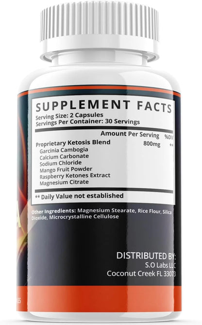 (1 Pack) Ultra Omega Burn - Keto Weight Loss Formula - Energy & Focus Boosting Dietary Supplements for Weight Management & Metabolism - Advanced Fat Burn Raspberry Ketones Pills - 60 Capsules