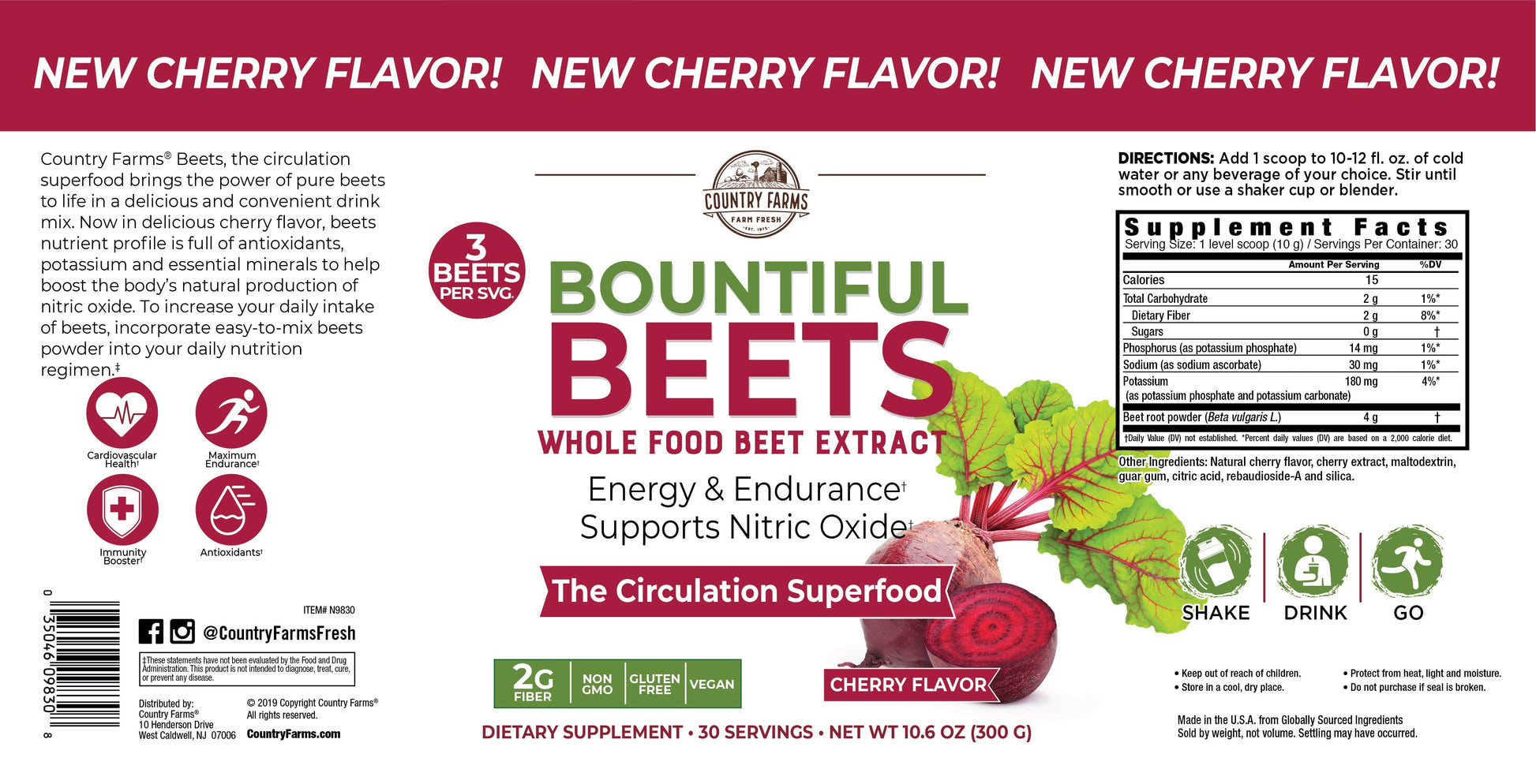 Bountiful Beets Circulation Superfood, 10.6 Oz