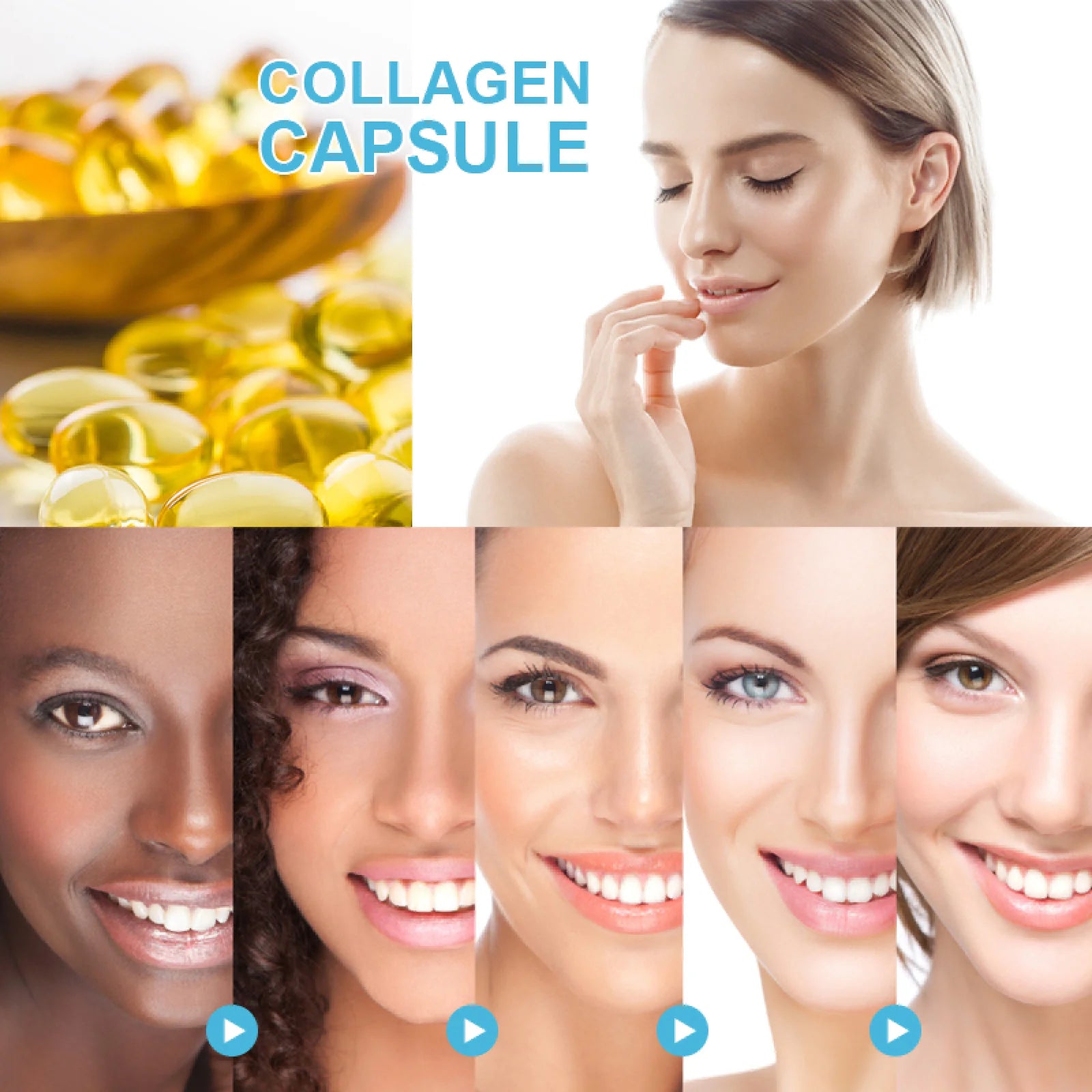 2 PACK Multi Collagen Gummies | 5 Types of Food Source Collagen Supplements - Promotes Healthy Hair, Skin, Nail | 120 Gummies