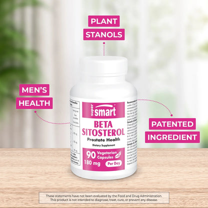 - Beta-Sitosterol 180 Mg per Day - Prostate Supplements for Men | Non-Gmo & Gluten Free - 90 Vegetarian Capsules
