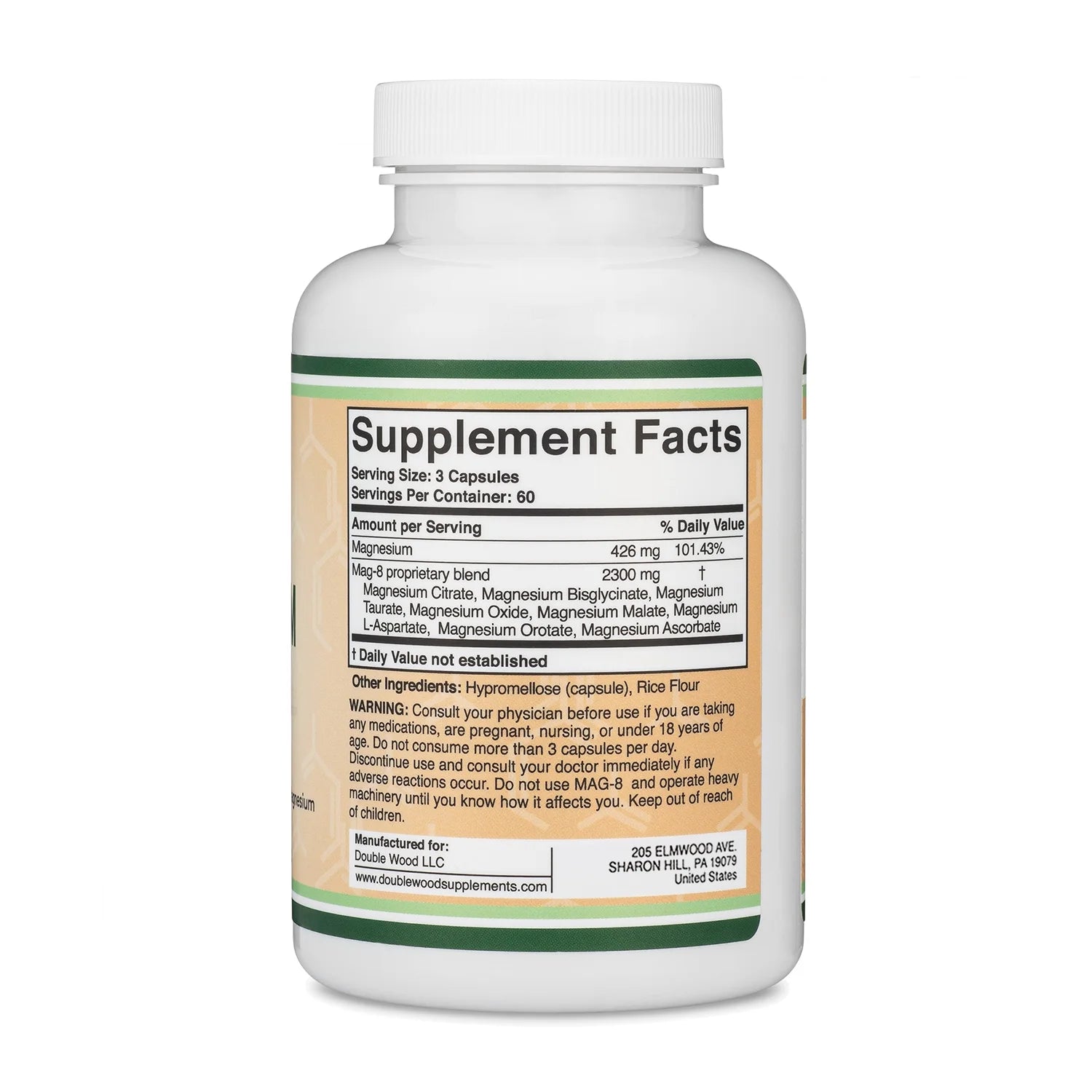 Magnesium Complex (MAG-8), Supports Sleep, 180 Capsules,